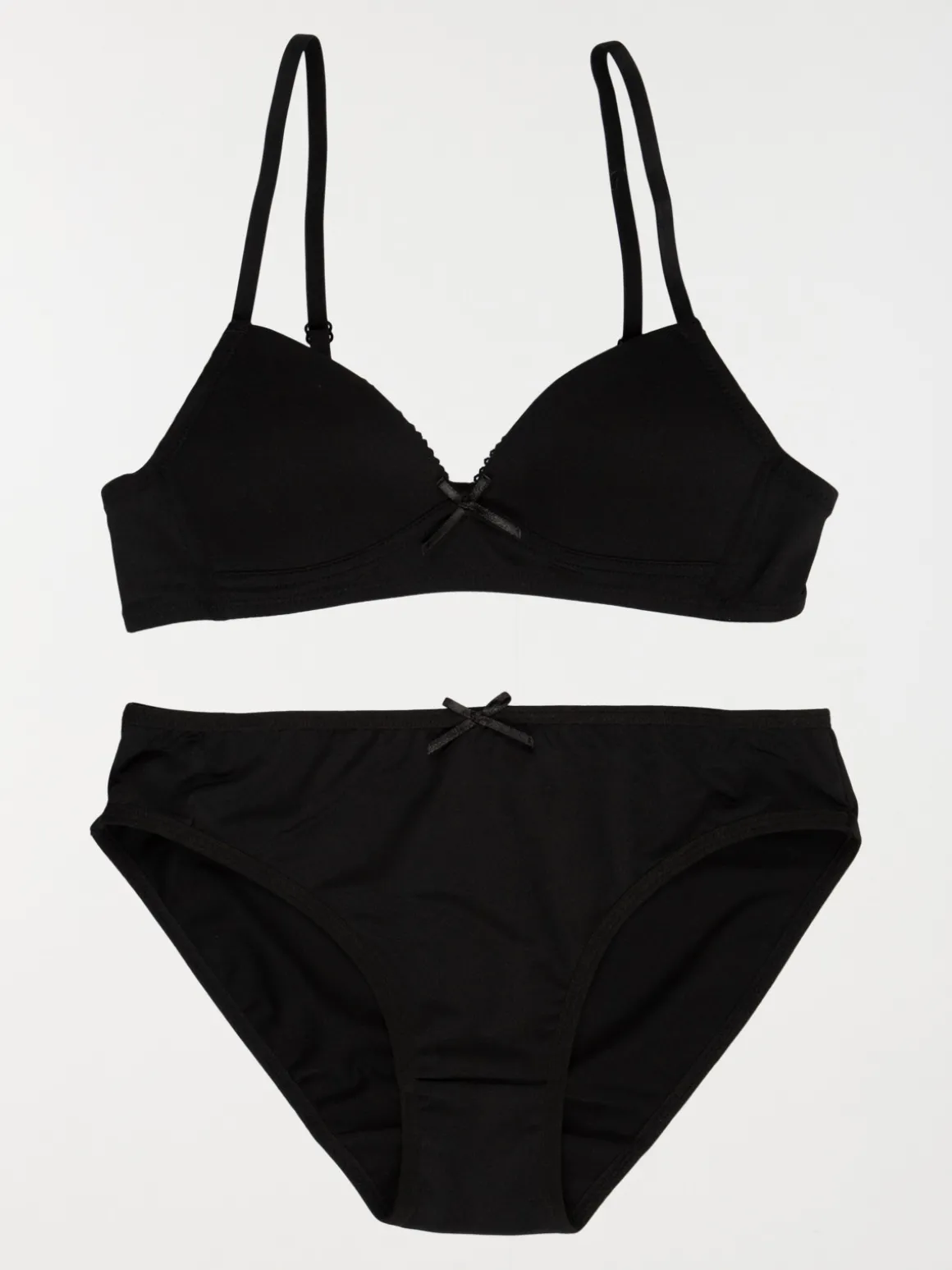 Soutien-gorge et slip fille noir