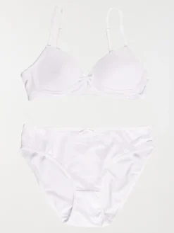 Soutien-gorge et slip fille blanc