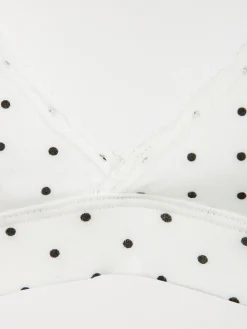 Soutien-gorge triangle à pois femme