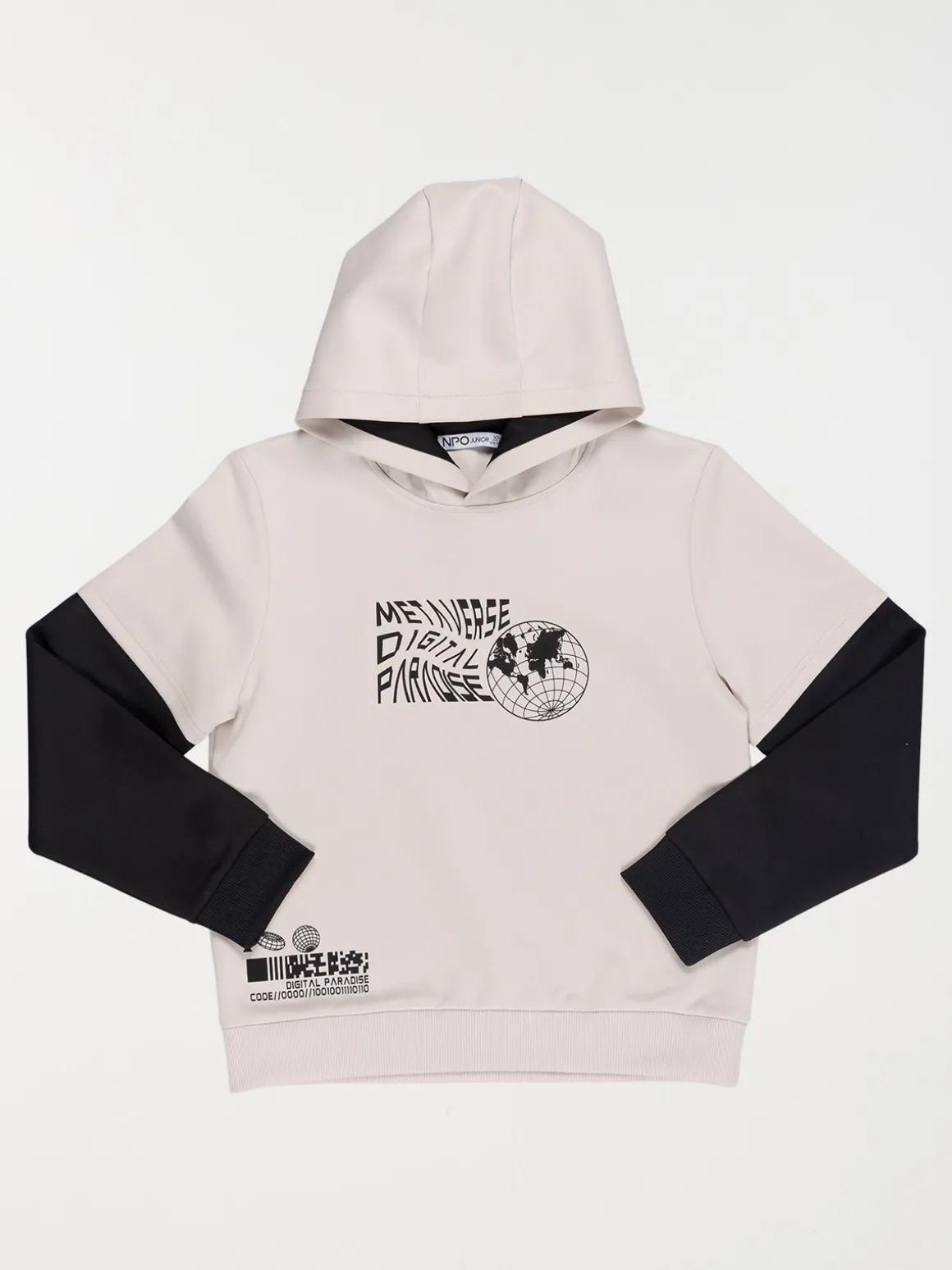Sweat à capuche craie garçon (XXS-M)
