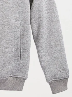 Sweat à capuche gris sherpa homme
