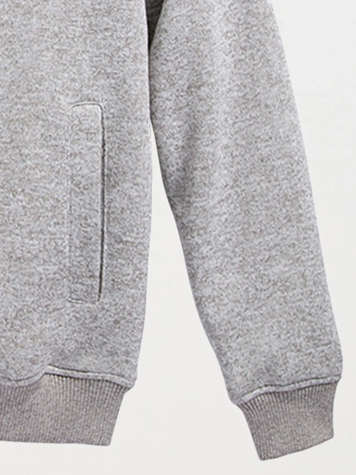 Sweat à capuche gris sherpa homme