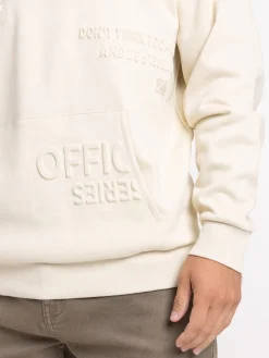 Sweat à capuche imprimé relief homme