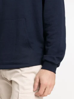 Sweat à capuche marine navy homme