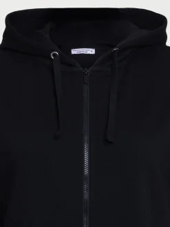 Sweat à capuche noir grande taille femme