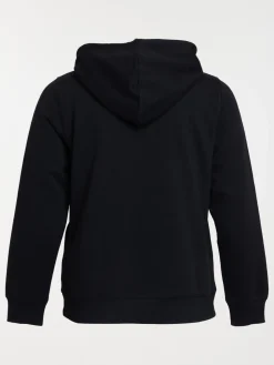 Sweat à capuche noir grande taille femme