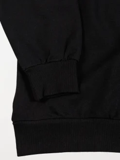Sweat à capuche uni noir fille (XXS-M)