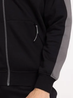 Sweat à capuche zippé noir homme