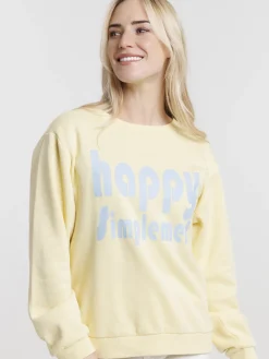 Sweat à message happy simplement femme