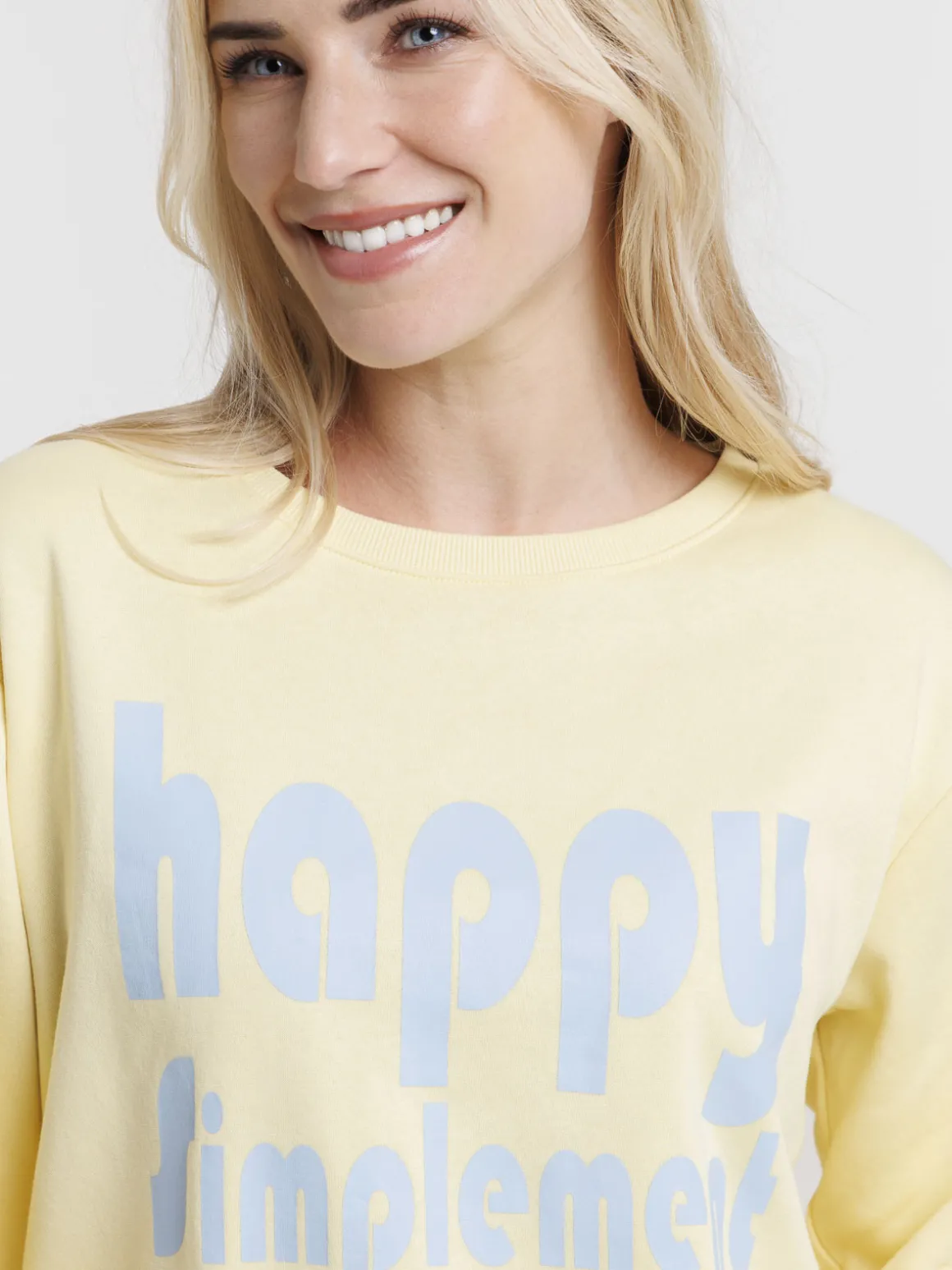 Sweat à message happy simplement femme