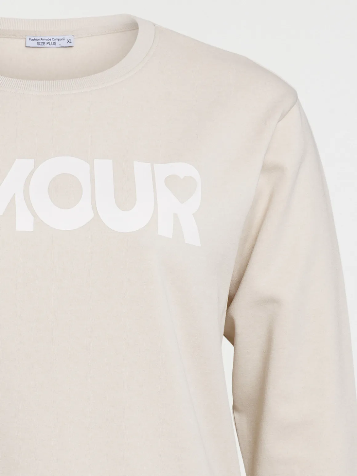 Sweat amour grande taille femme