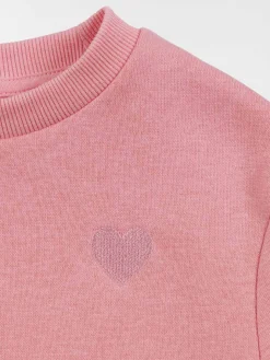 Sweat basique rose bonbon fille (3-12A)