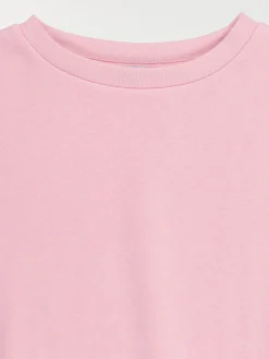 Sweat basique rose poudré fille (XXS-M)
