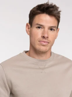 Sweat basique taupe grisé homme