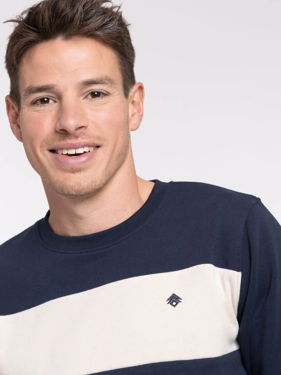Sweat bicolore col rond homme
