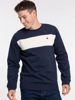 Sweat bicolore col rond homme