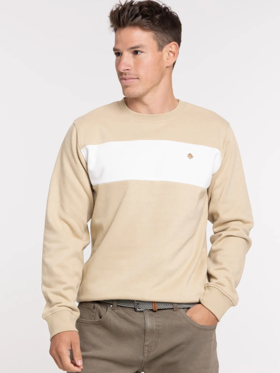 Sweat bicolore homme