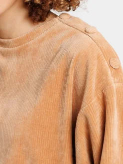 Sweat camel velours femme