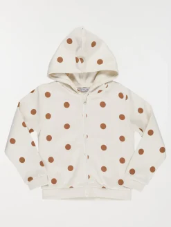 Sweat capuche à pois fille (3-12A)