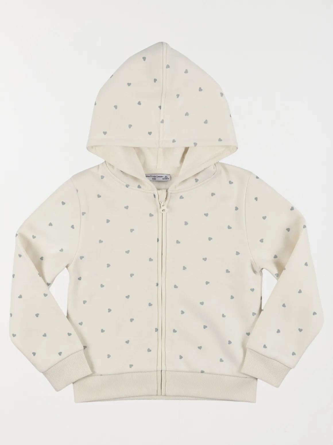 Sweat capuche coeur fille (3-12A)
