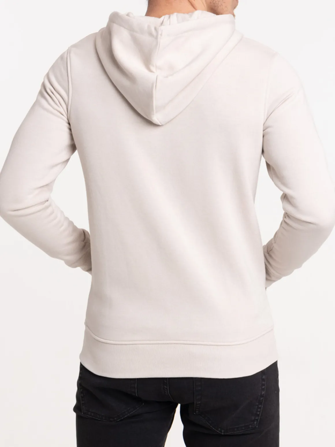 Sweat capuche homme coloris craie