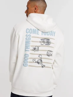 Sweat capuche motif devant et dos homme