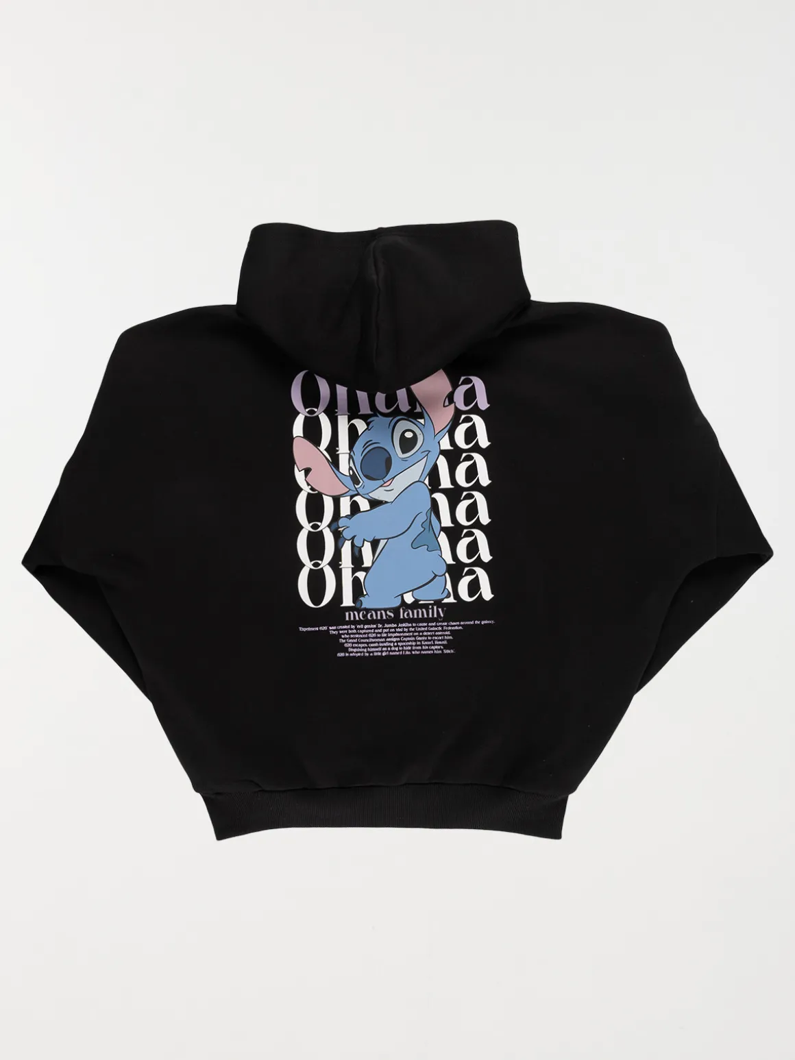 Sweat capuche Stitch fille noir (XXS-M)