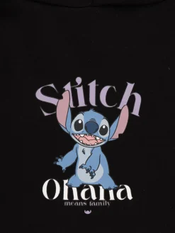 Sweat capuche Stitch fille noir (XXS-M)