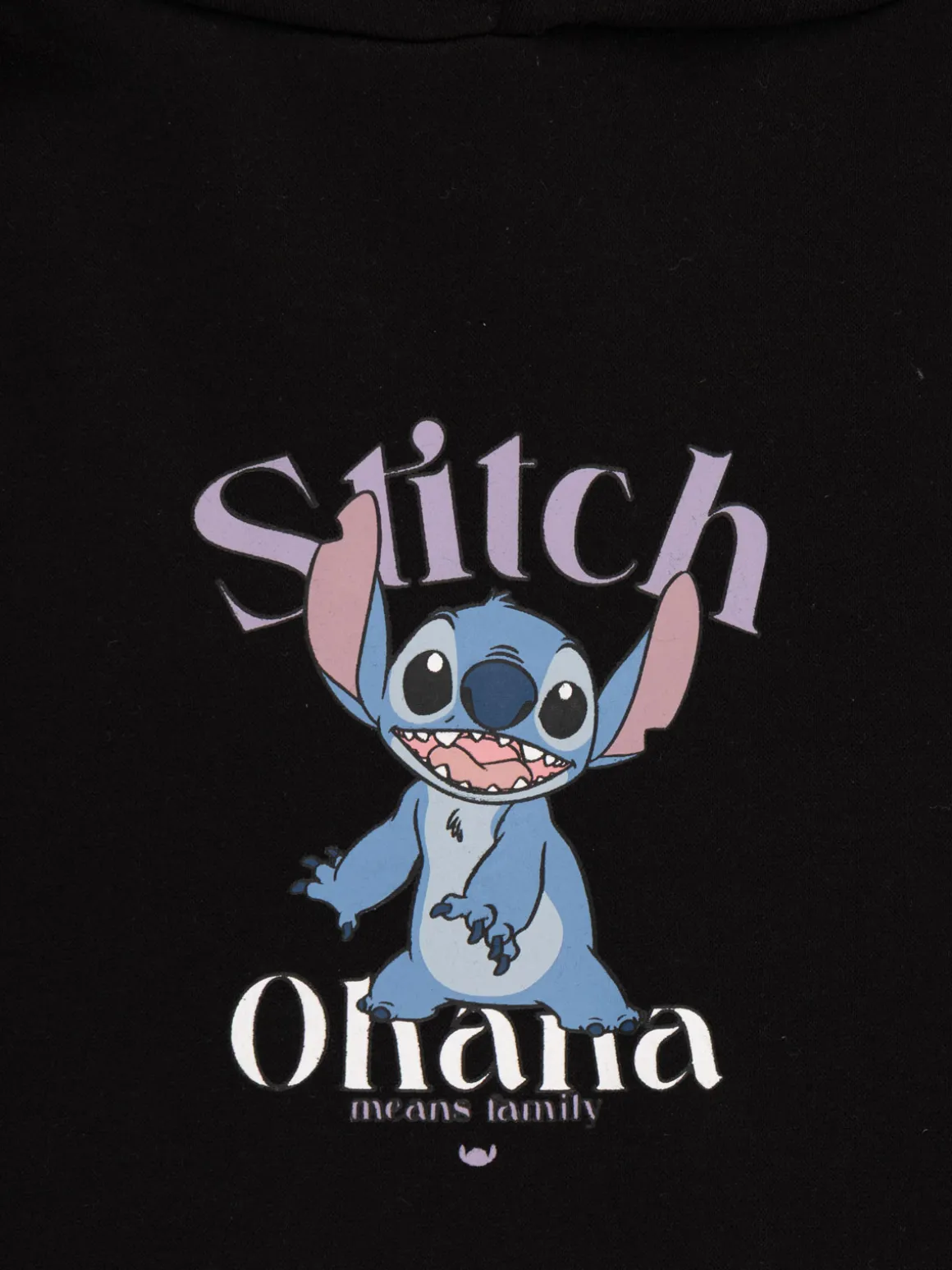 Sweat capuche Stitch fille noir (XXS-M)