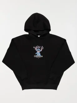 Sweat capuche Stitch fille noir (XXS-M)