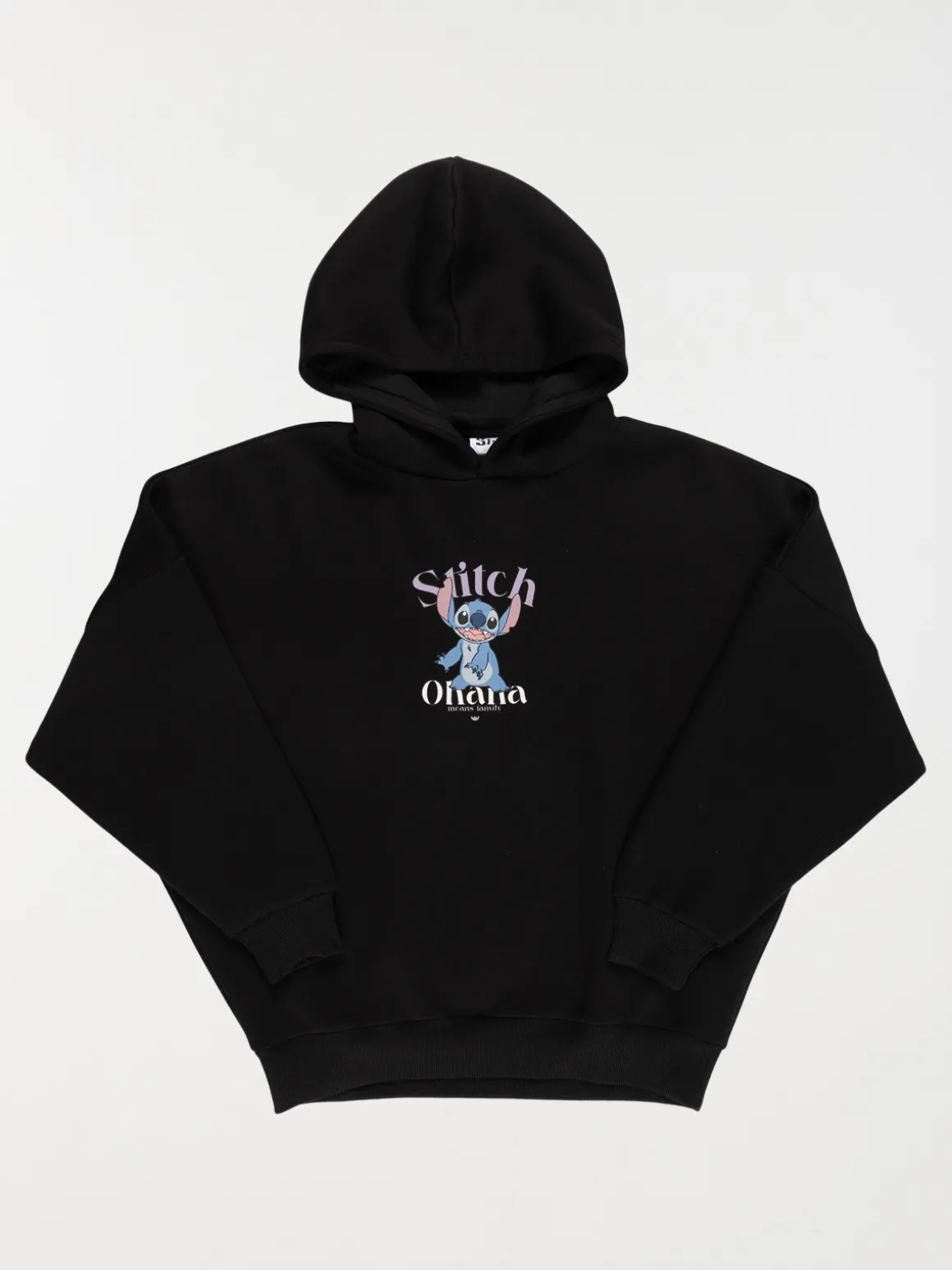 Sweat capuche Stitch fille noir (XXS-M)