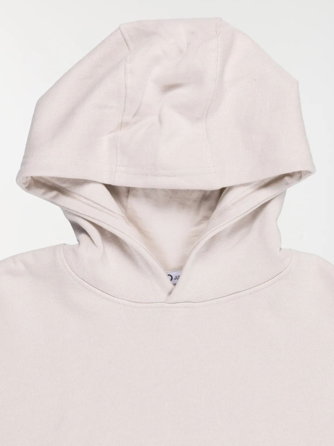 Sweat capuche uni craie garçon (XXS-M)
