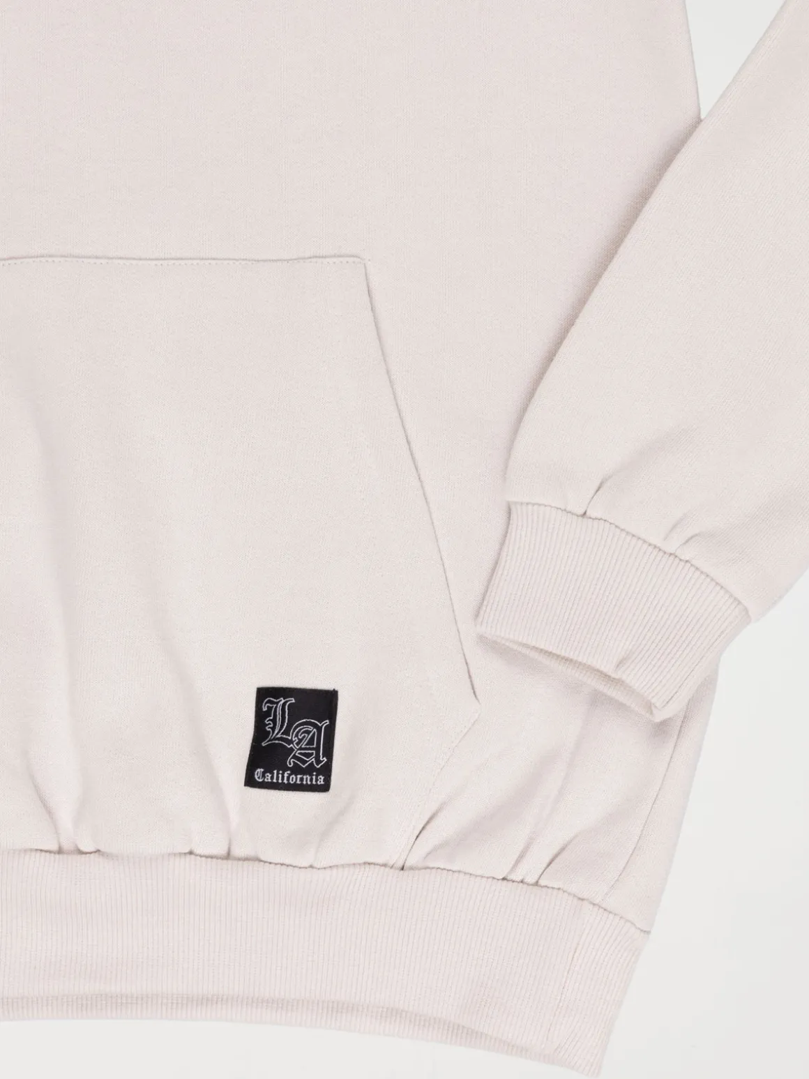 Sweat capuche uni craie garçon (XXS-M)