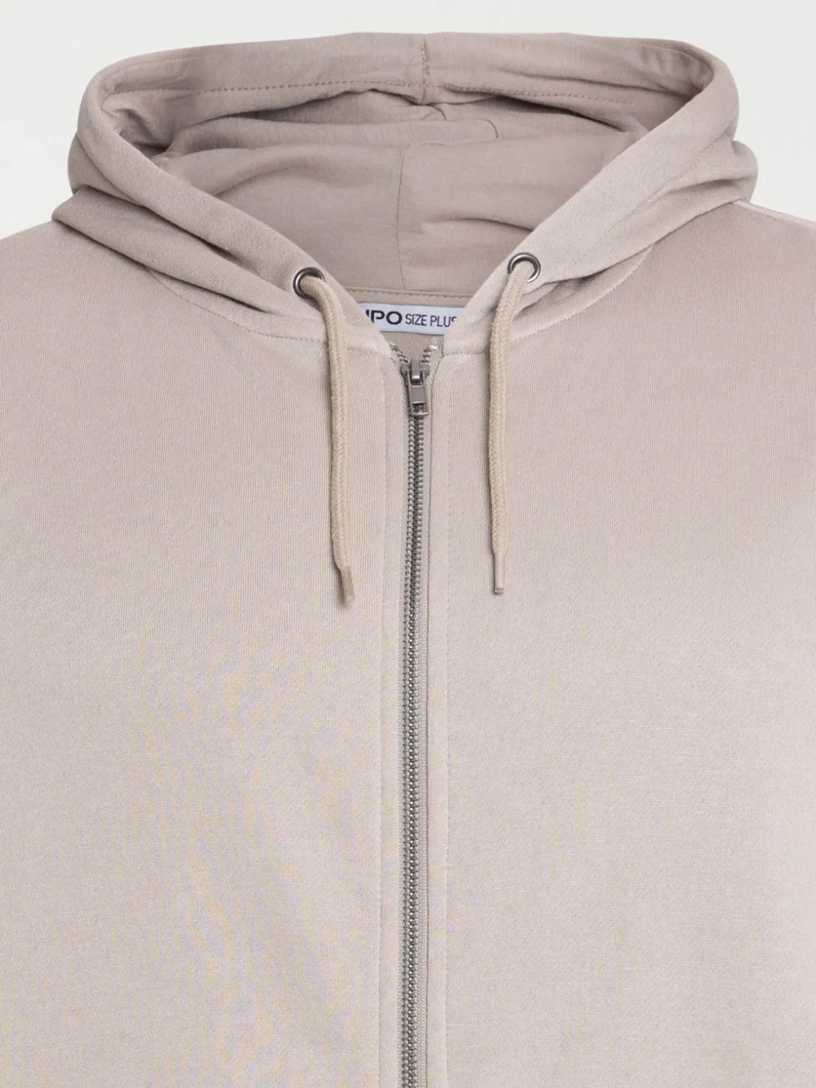 Sweat capuche zippé grande taille homme