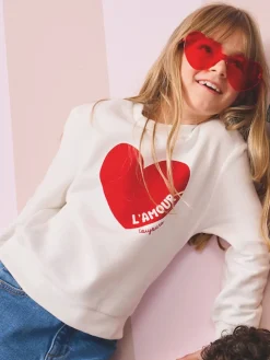 Sweat coeur fille (3-12A)