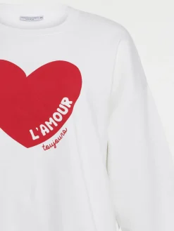 Sweat coeur grande taille femme
