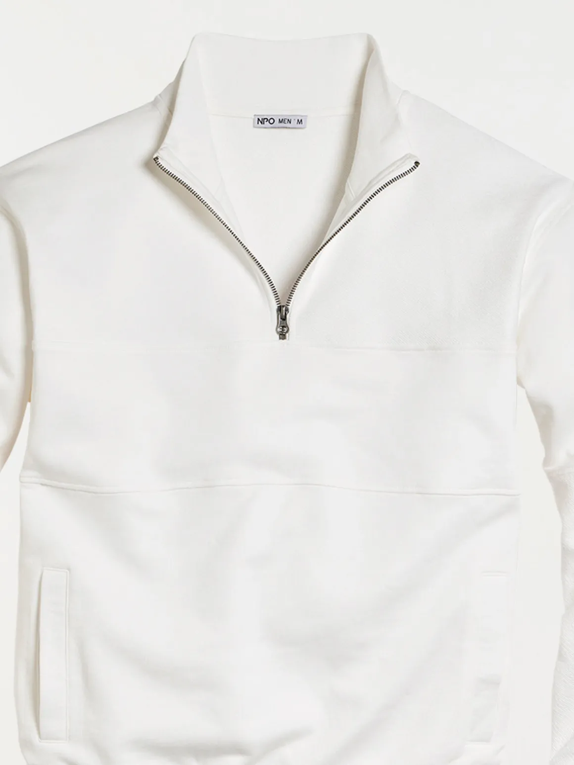Sweat grande taille écru homme