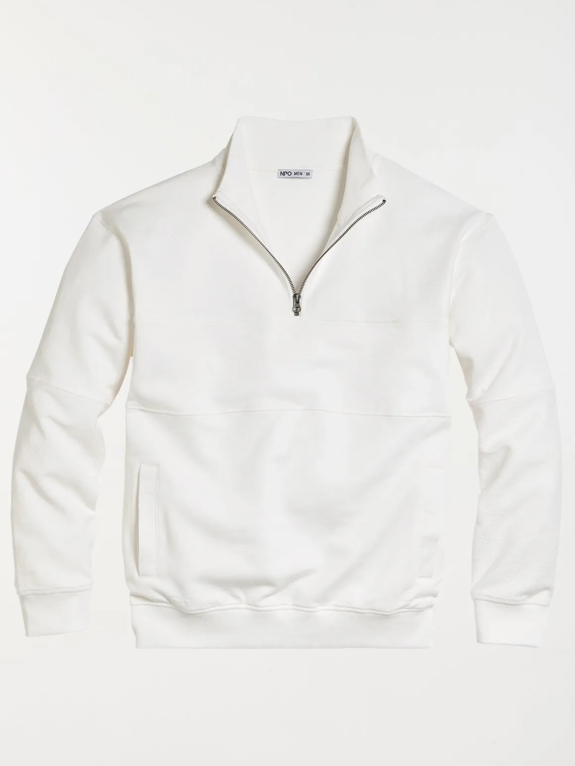 Sweat grande taille écru homme