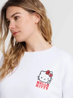 Sweat Hello Kitty blanc femme