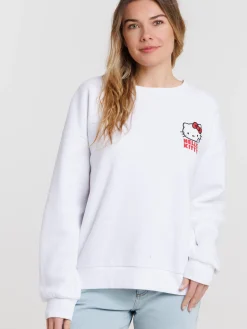 Sweat Hello Kitty blanc femme