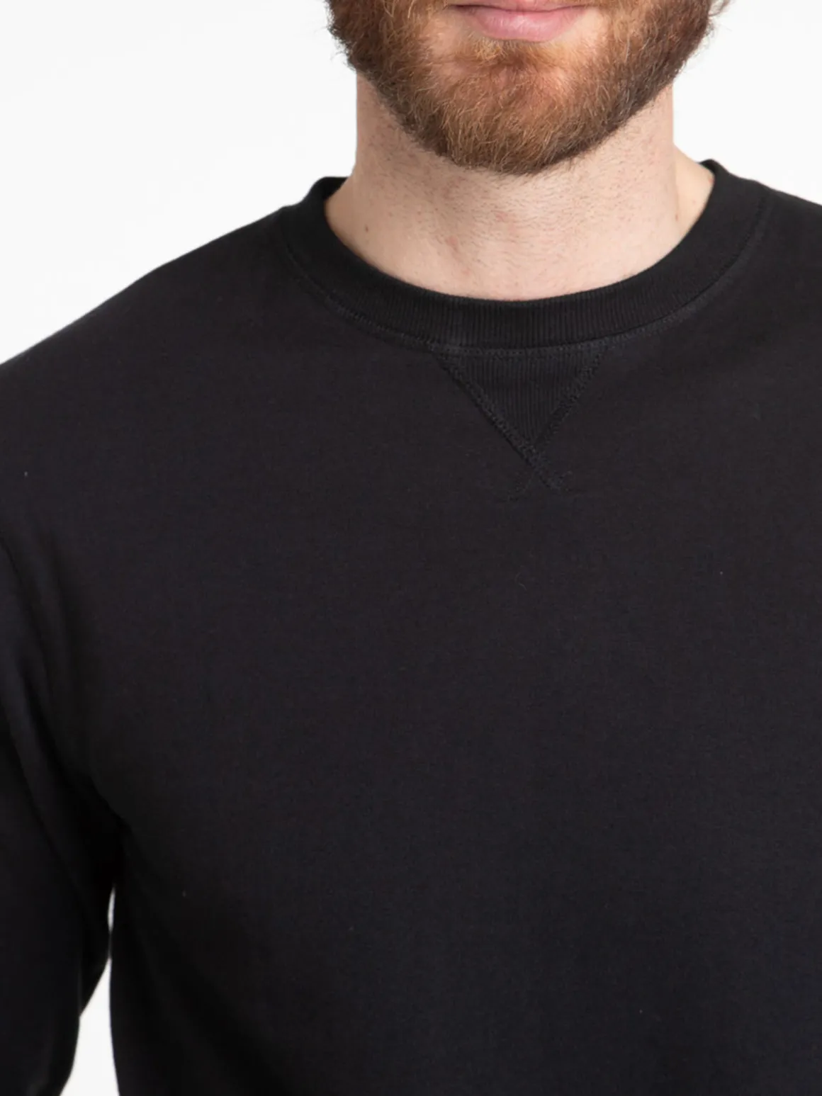 Sweat homme col rond coloris noir