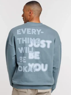 Sweat homme imprimé dos col rond