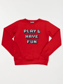 Sweat imprimé rouge garçon (3-12A)