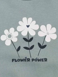 Sweat motifs fleurs fille (3-12A)