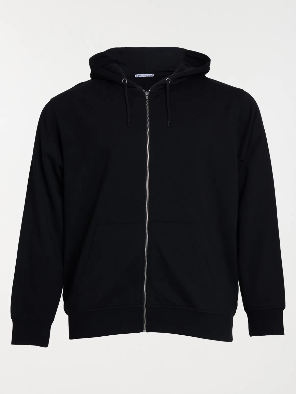 Sweat noir capuche grande taille homme