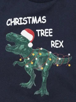 Sweat Noël dinosaure garçon (3-12A)