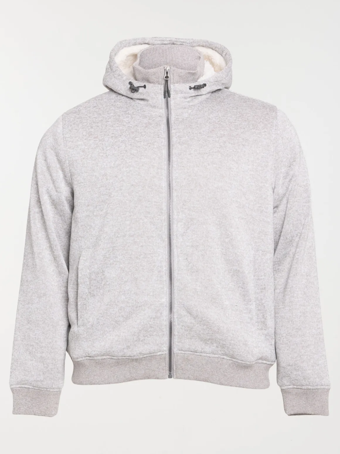 Sweat polaire gris grande taille homme