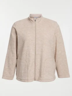 Sweat polaire zippé grande taille femme