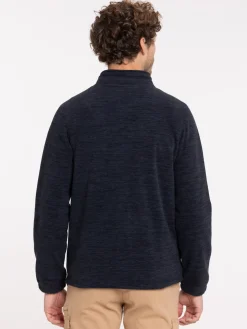 Sweat polaire zippé marine navy homme