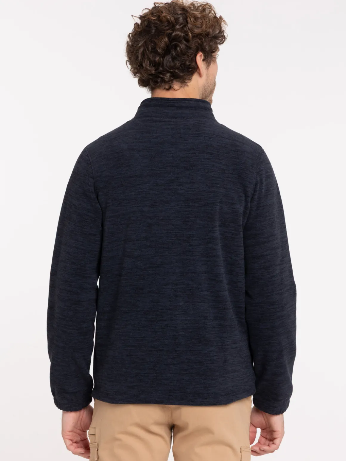 Sweat polaire zippé marine navy homme